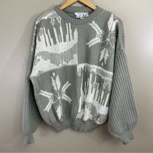 Magnum women’s size Large sweater wool blend Italy Nordic bubble sleeveless